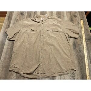Field N' Forest Shirt, Men's Size 3XL, Brown, Short Sleeve, Button Down